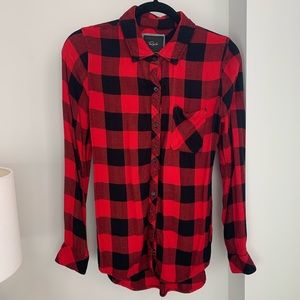 Rails Hunter Plaid Button Down, Red and Black